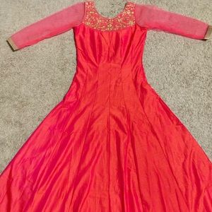 Indian long dress (Floor length Anarkali gown)